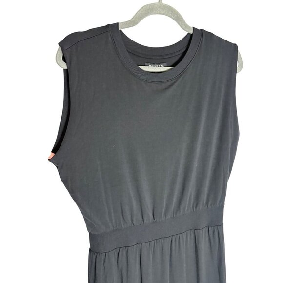 Athleta Santorini Cinch Knit Tank Dress Midi Black-sz Medium - Picture 5 of 9